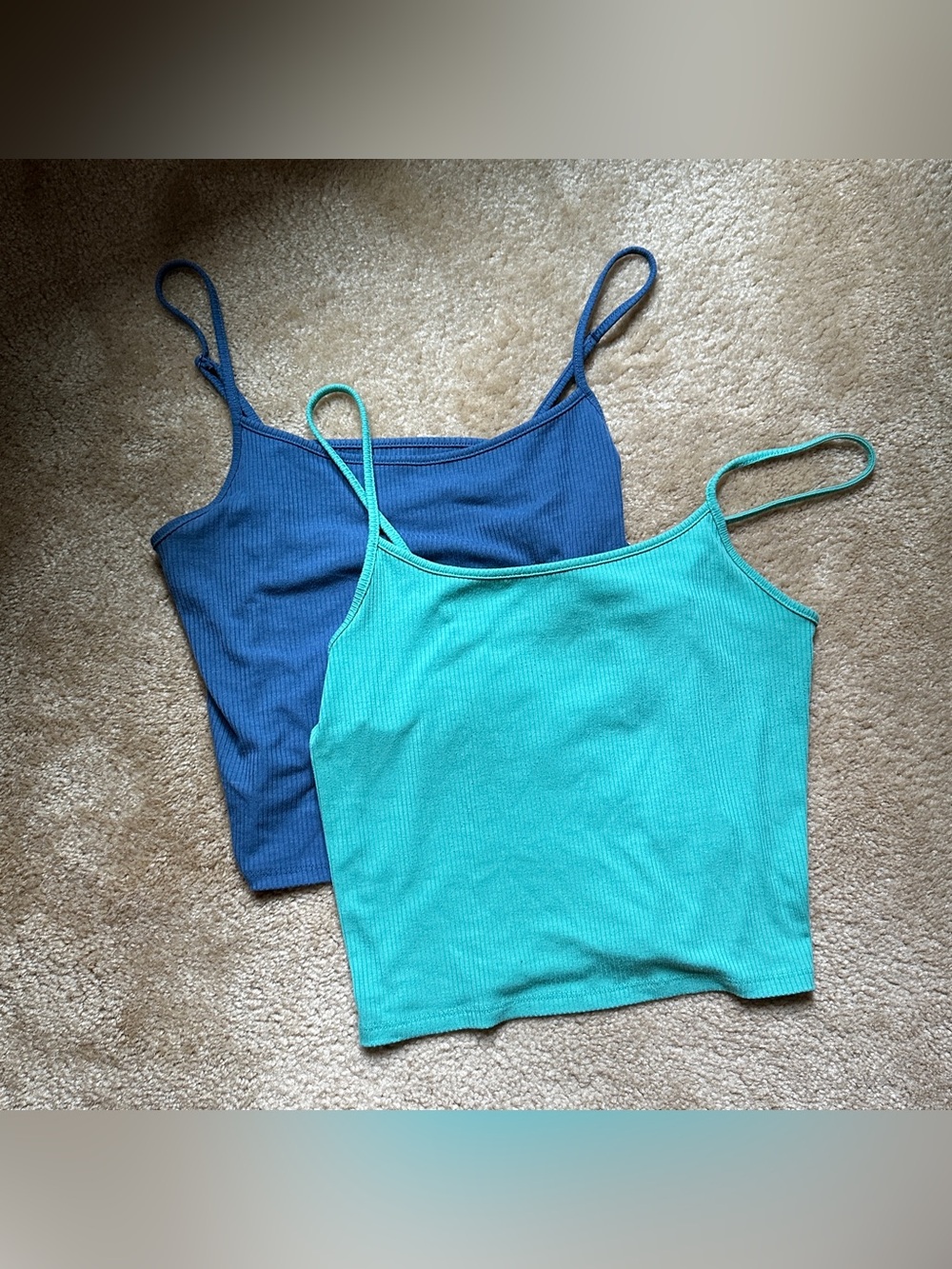 2 American Eagle Cropped Camis, Large (some pilling)